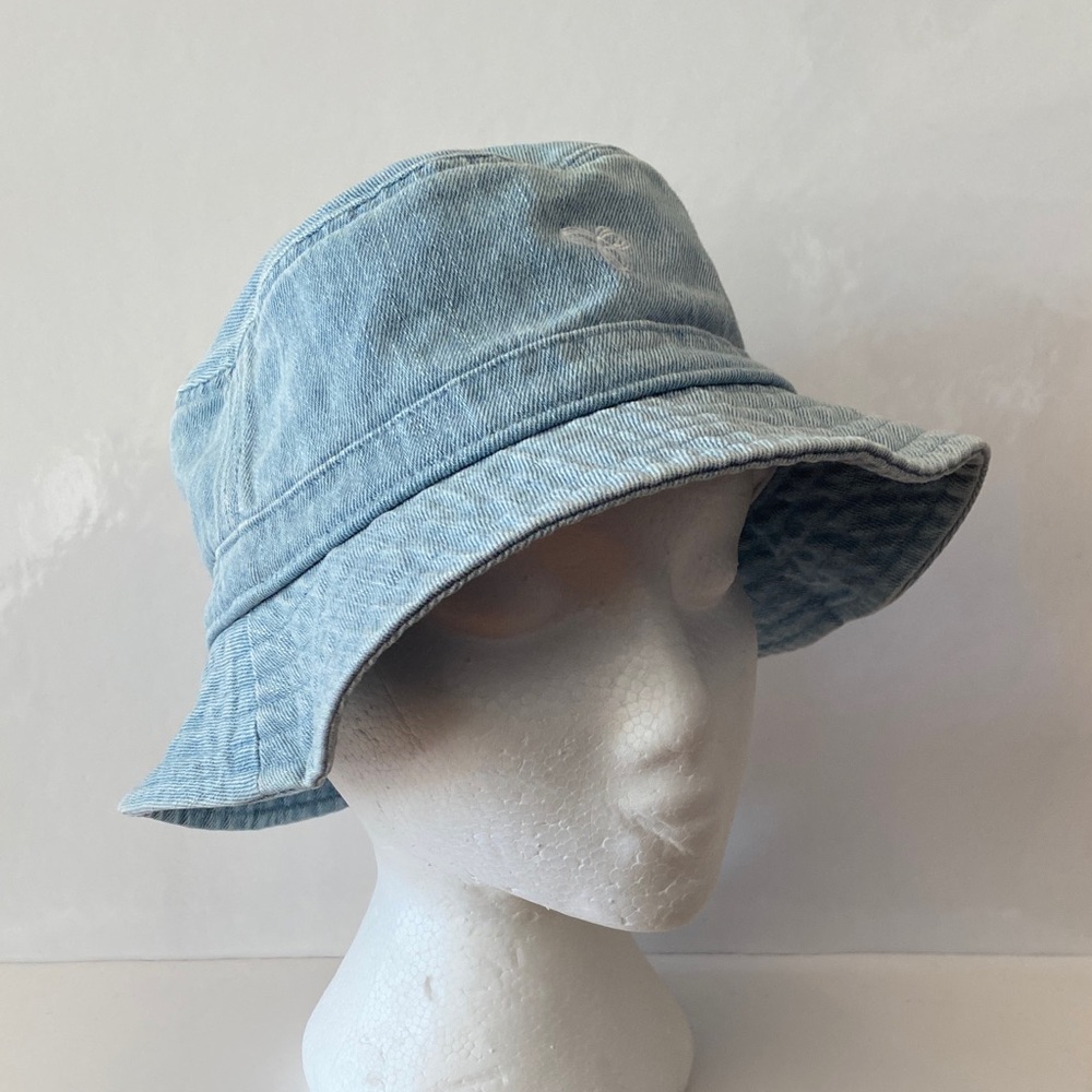 TNA Aritzia Sky Blue Denim Bucket Hat 100% Cotton